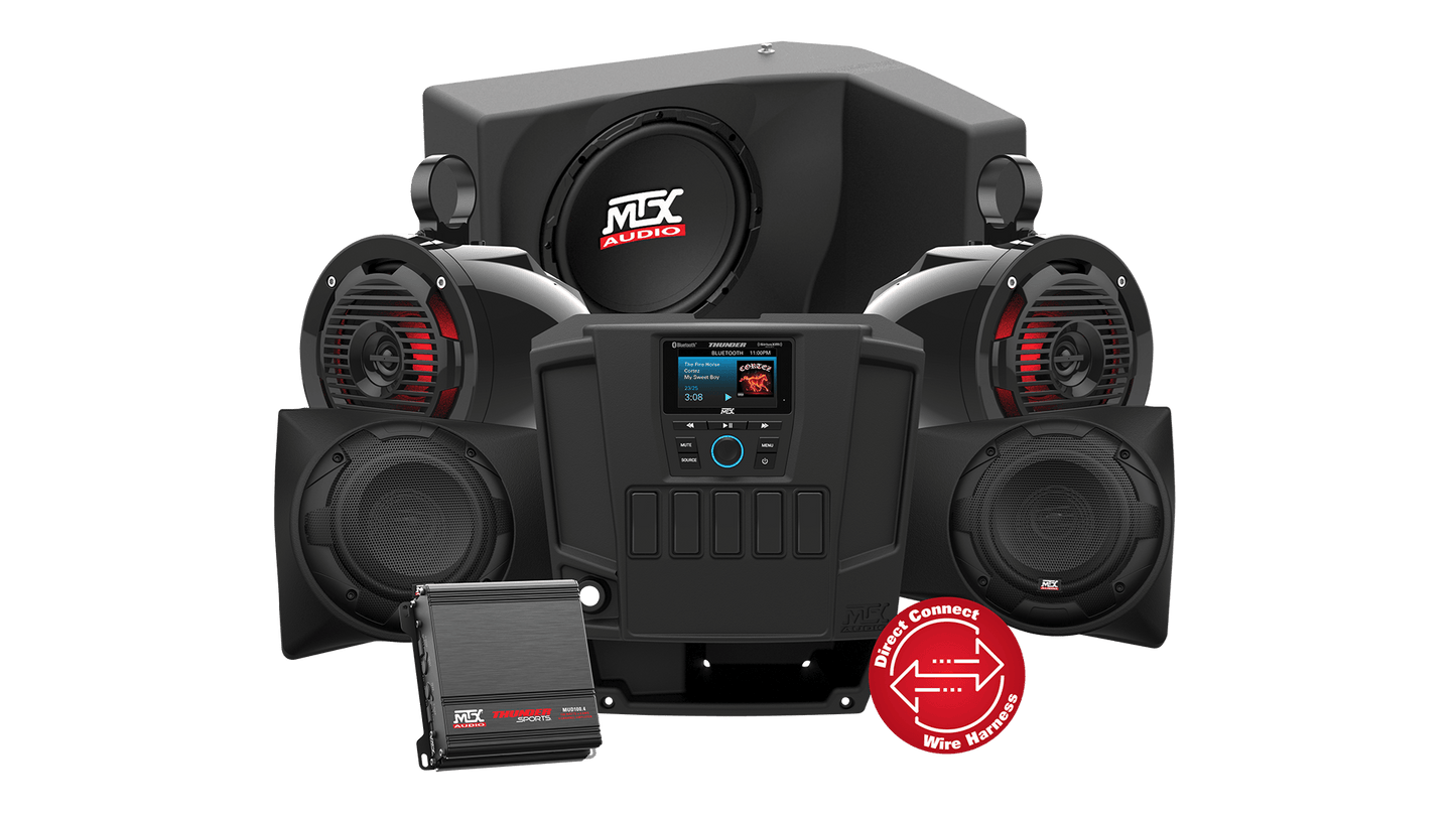 FOUR SPEAKER, DUAL AMPLIFIER, AND SINGLE SUBWOOFER POLARIS RANGER AUDIO SYSTEM - Rwoffroadparts